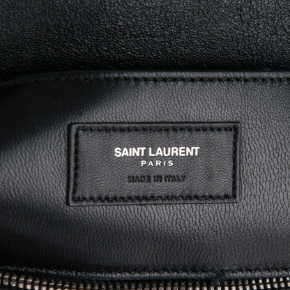 Saint Laurent Sheepskin Matelasse Chevron Monogram Large College Satchel Black 7 of 8