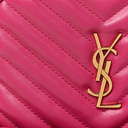 Saint Laurent Calfskin Matelasse Monogram Lou Belt Bag Bright Pink 8 of 24