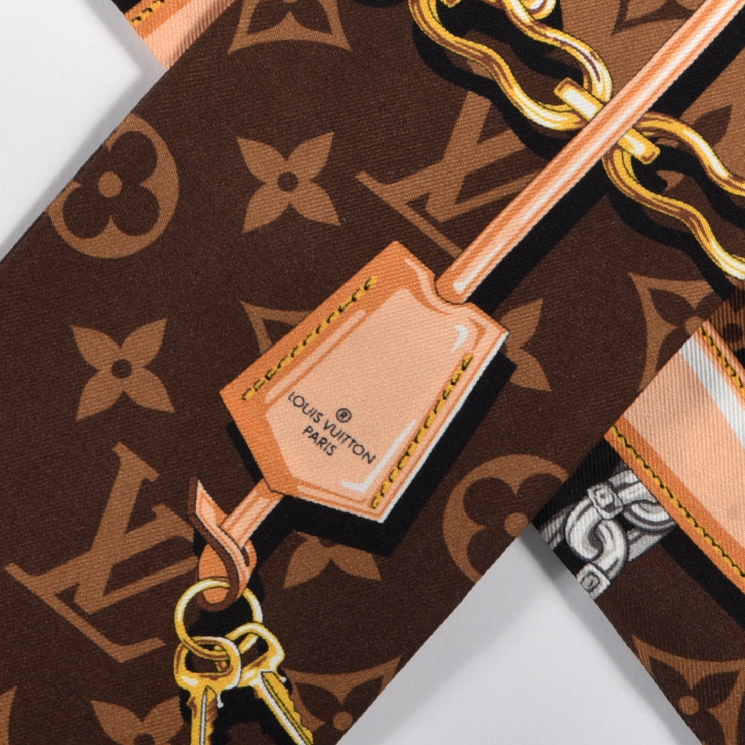 Louis Vuitton Silk Monogram Confidential Bandeau Brown 3 of 11