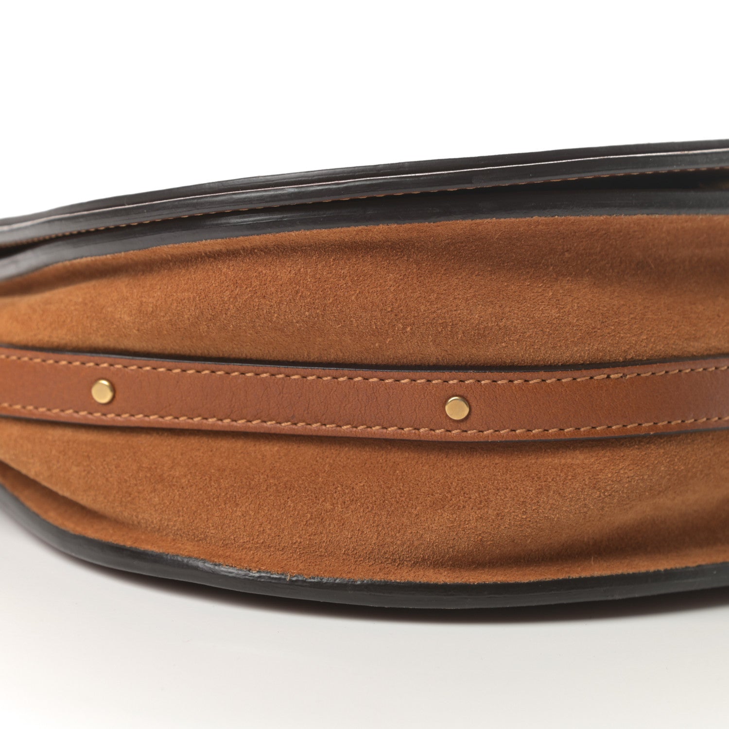 Chloe Calfskin Suede Medium Nile Bracelet Bag Caramel 9 of 15