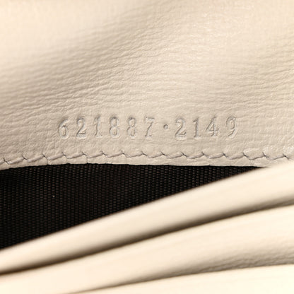 Gucci GG Supreme Monogram Azalea Calfskin Horsebit 1955 Card Case Wallet Beige Ebony Mystic White 8 of 11