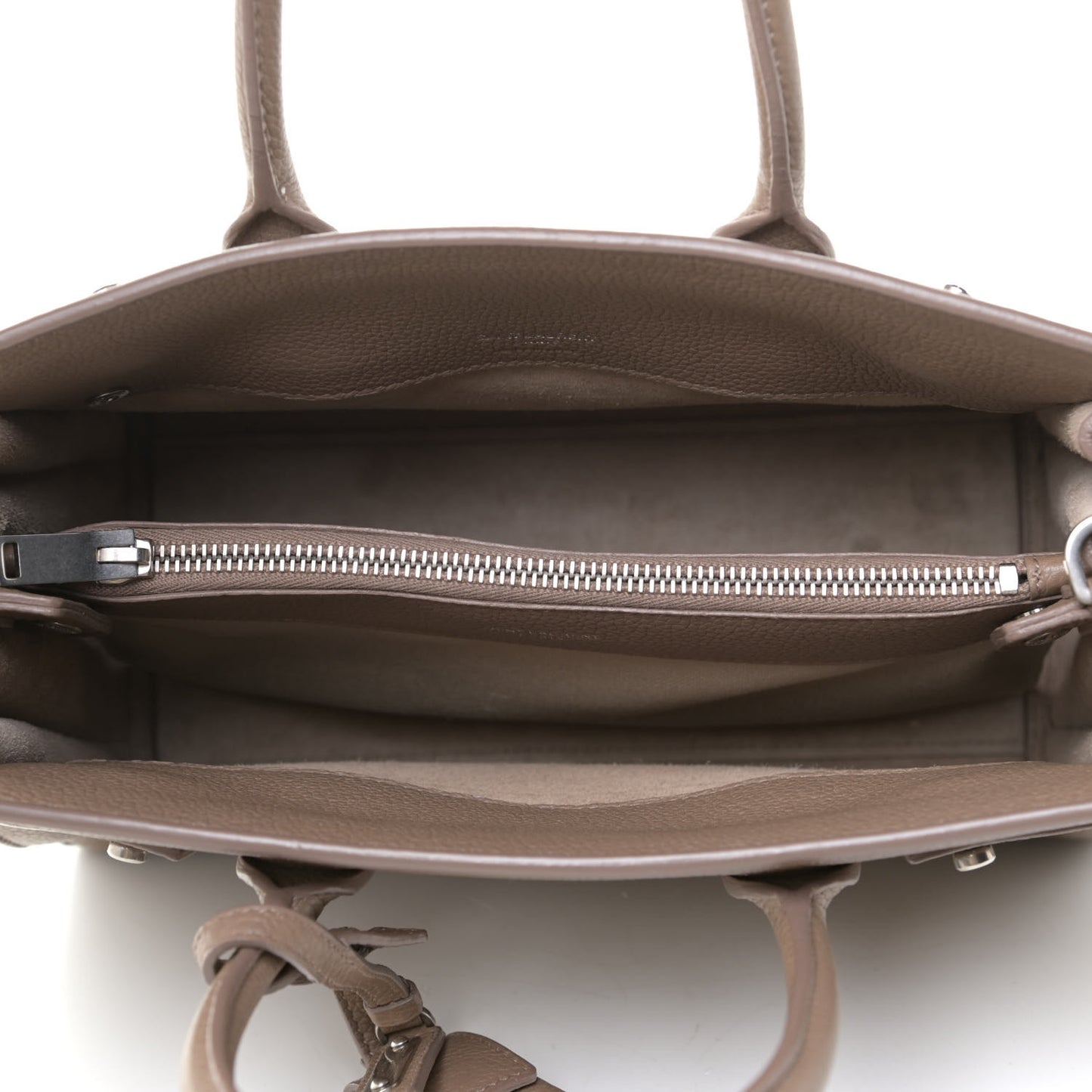 Grained Calfskin Baby Sac De Jour Souple Taupe