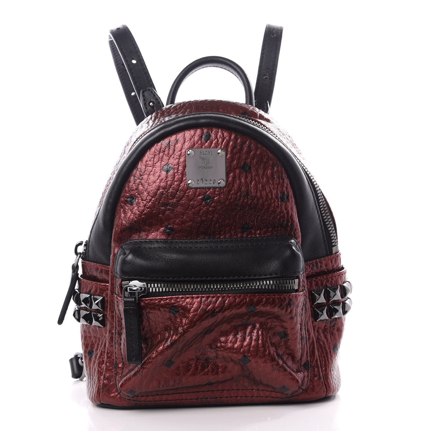 MCM Metallic Visetos Studded X-Mini Bebe Boo Backpack Scooter 2 of 8