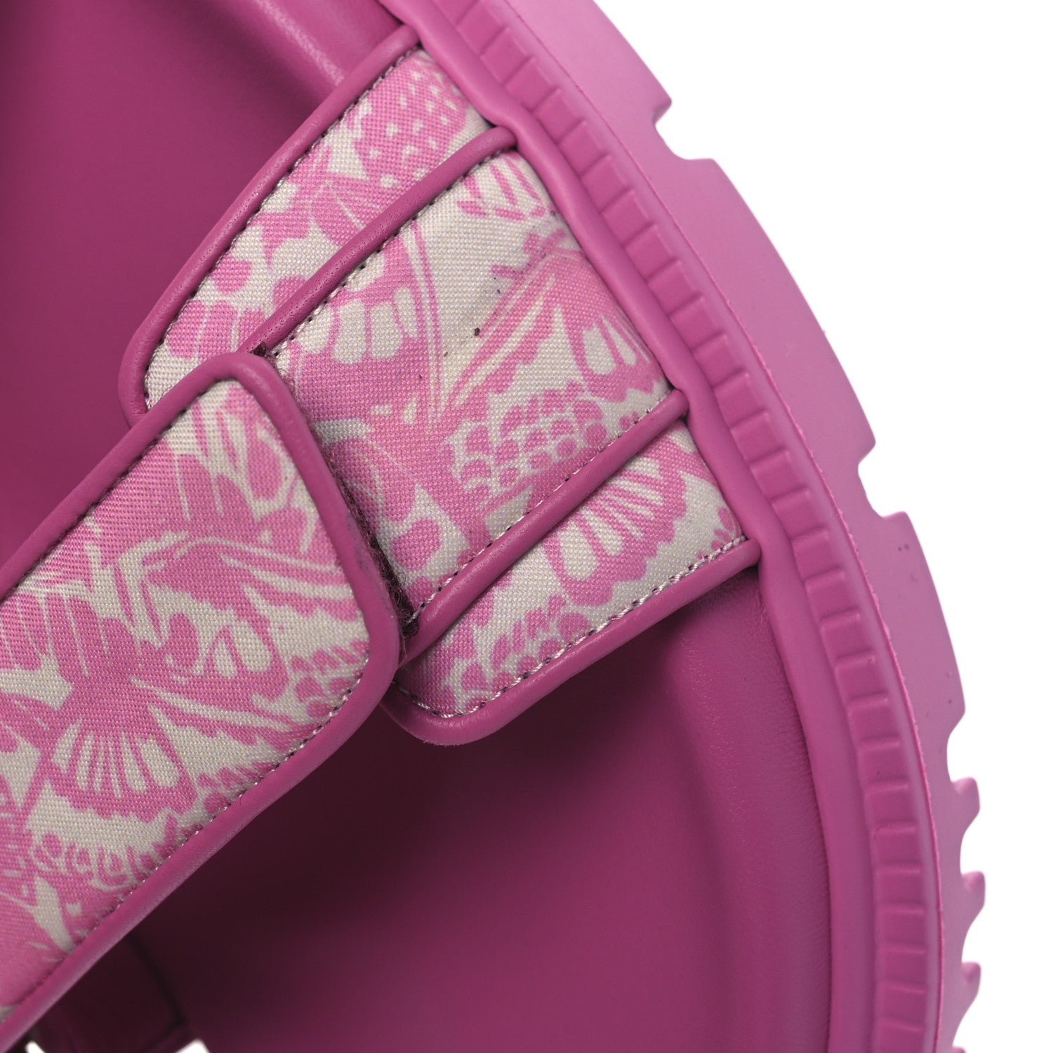 Christian Dior Technical Fabric All Over Butterflies Dioract 10mm Sandals 38 Peacock Pink 11 of 13