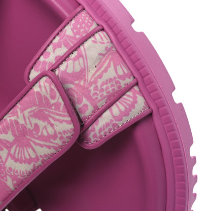 Christian Dior Technical Fabric All Over Butterflies Dioract 10mm Sandals 38 Peacock Pink 11 of 13