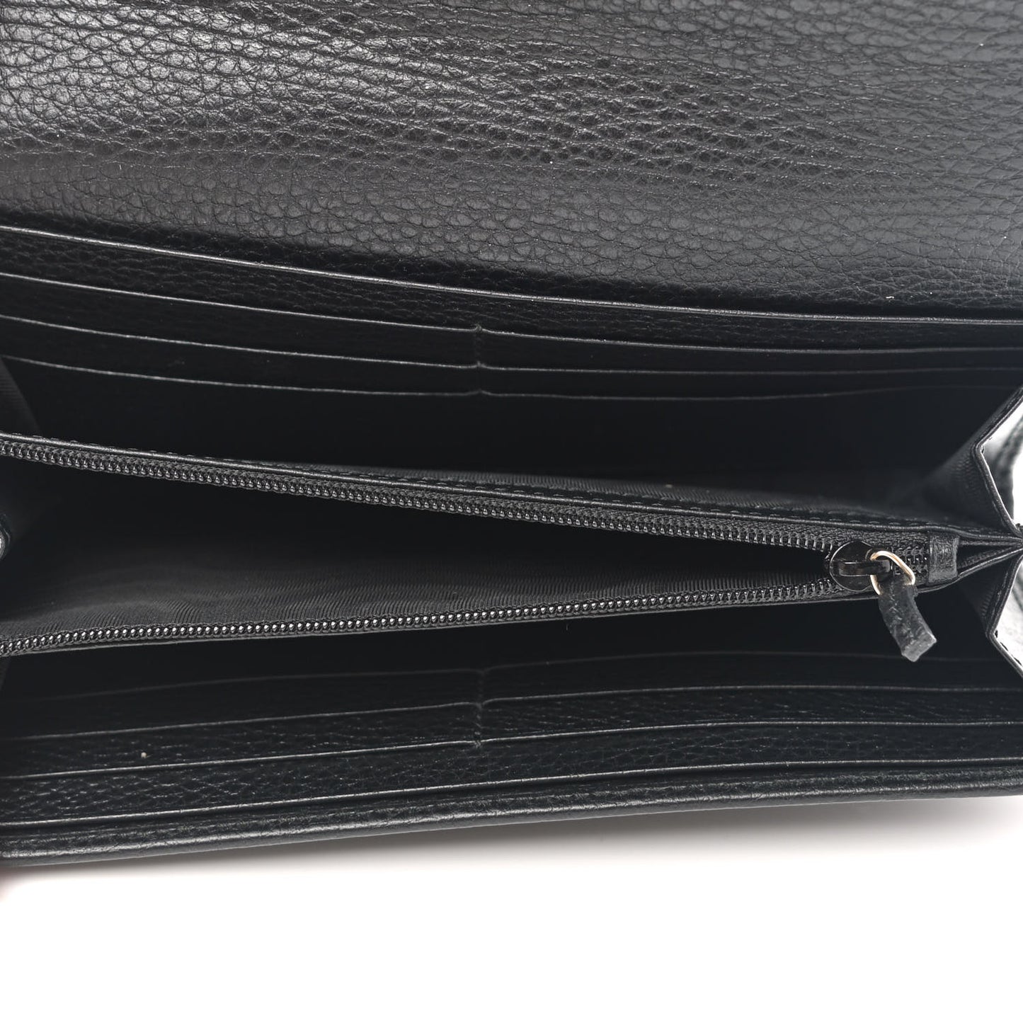 Dollar Calfskin GG Marmont Continental Wallet Black