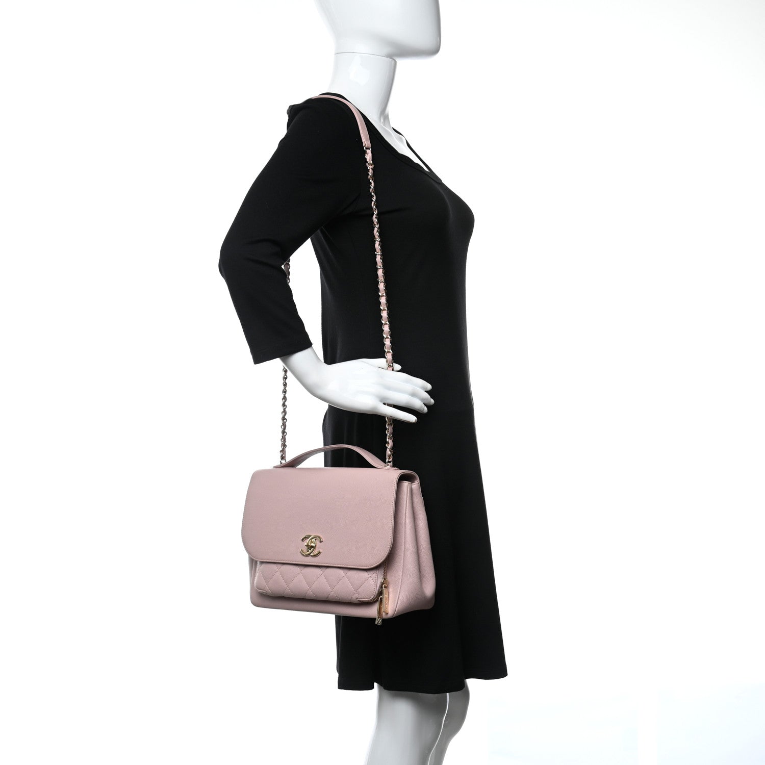 Chanel Caviar Quilted Large Business Affinity Flap Light Pink 2 of 10