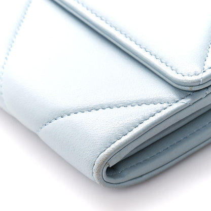 Chanel Lambskin Quilted Chanel 19 Flap Wallet Light Blue 11 of 12