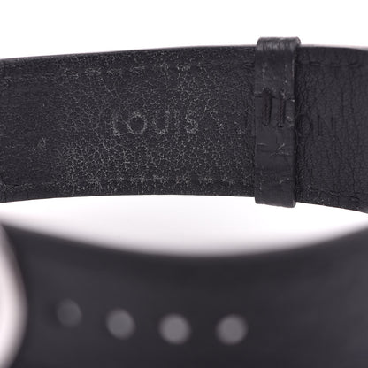 Louis Vuitton Stainless Steel Calfskin 40mm Fifty-Five GMT Automatic Watch Black 9 of 10