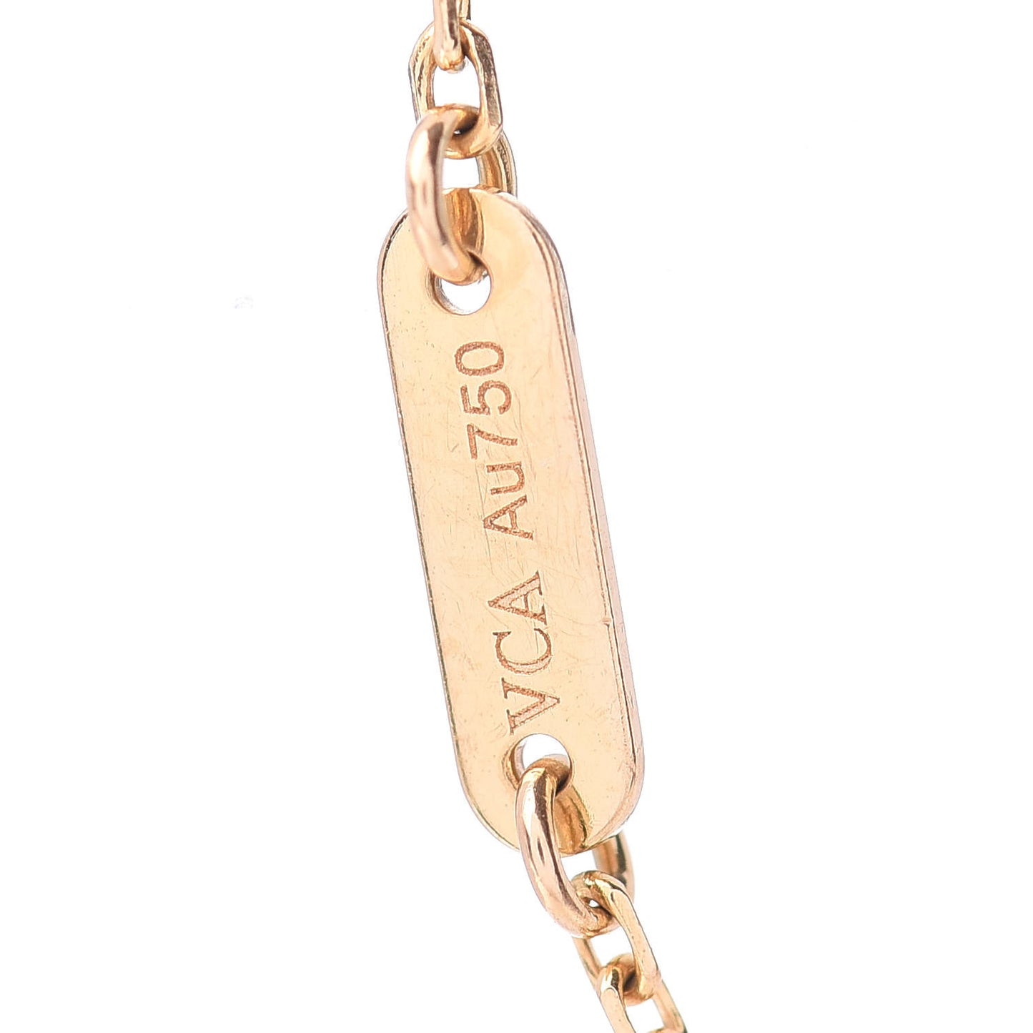 18K Yellow Gold Mother of Pearl Sweet Alhambra Bracelet