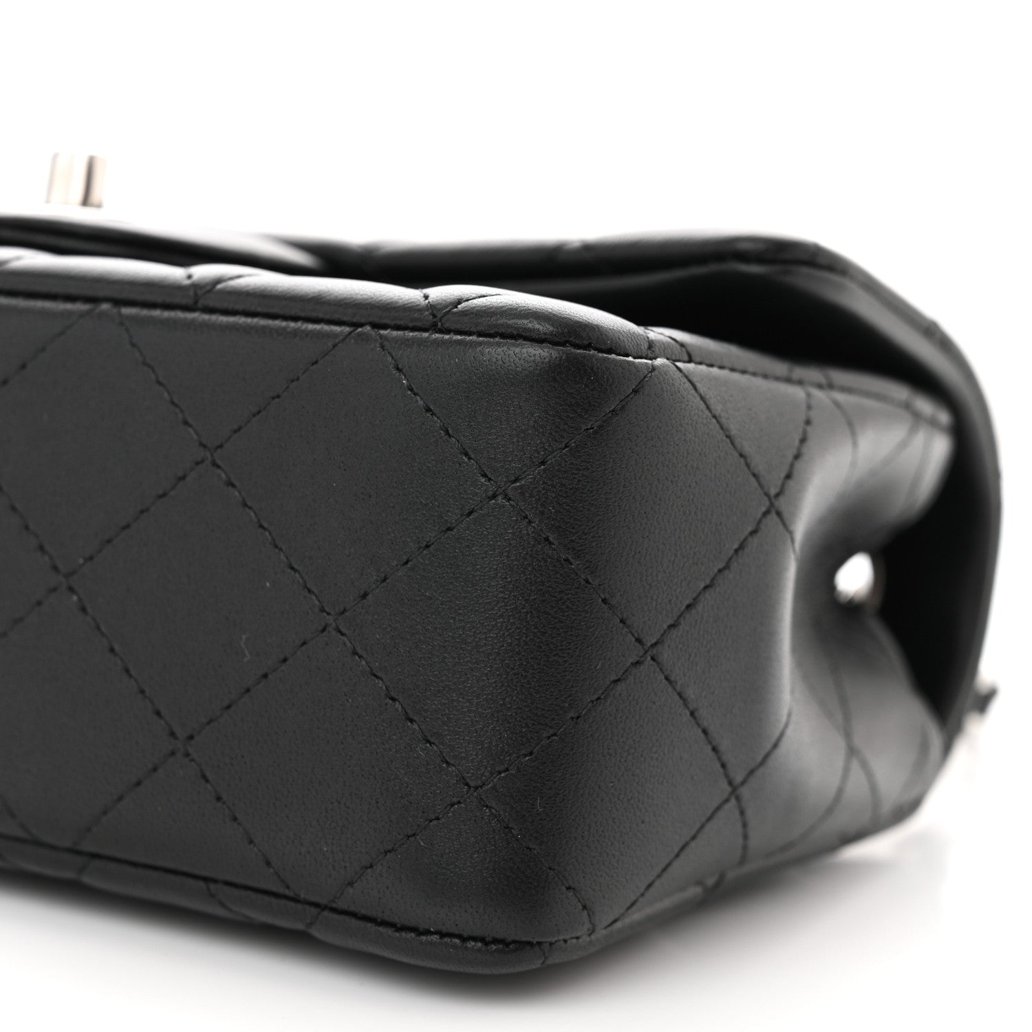Chanel Lambskin Quilted Mini Rectangular Flap Black 10 of 11