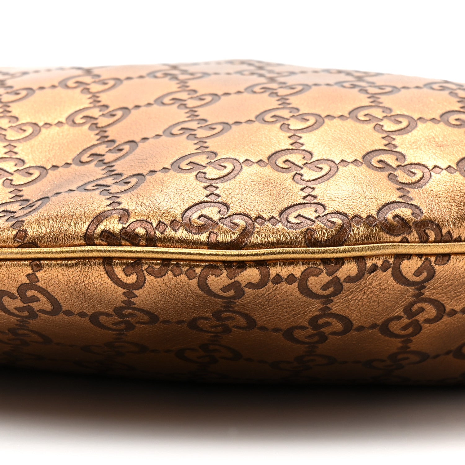 Gucci Metallic Guccissima Web Hobo Bronze 8 of 11