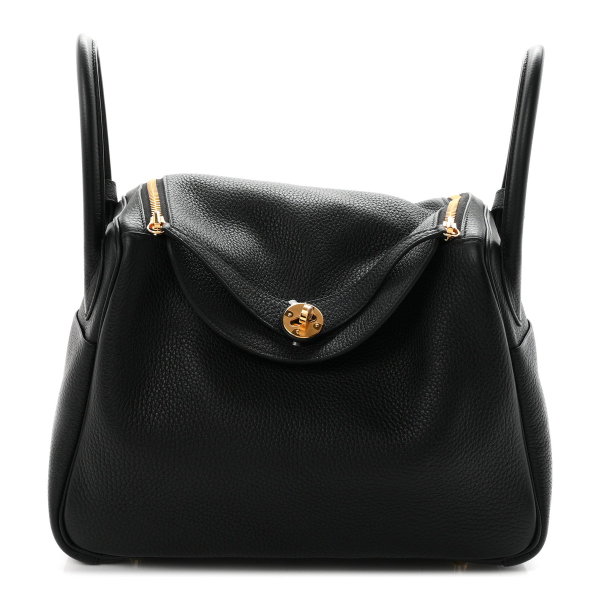 Hermes Taurillon Clemence Lindy 30 Black 1 of 11