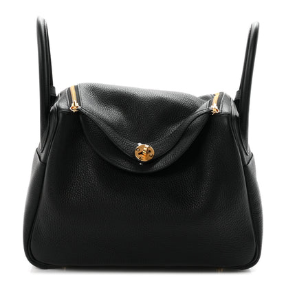 Hermes Taurillon Clemence Lindy 30 Black 1 of 11
