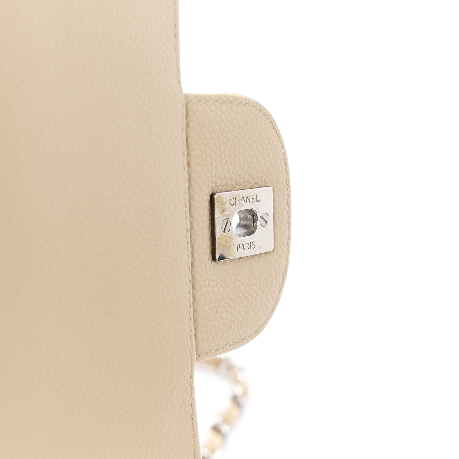 Chanel Caviar Quilted Jumbo Single Flap Beige Clair 7 of 12