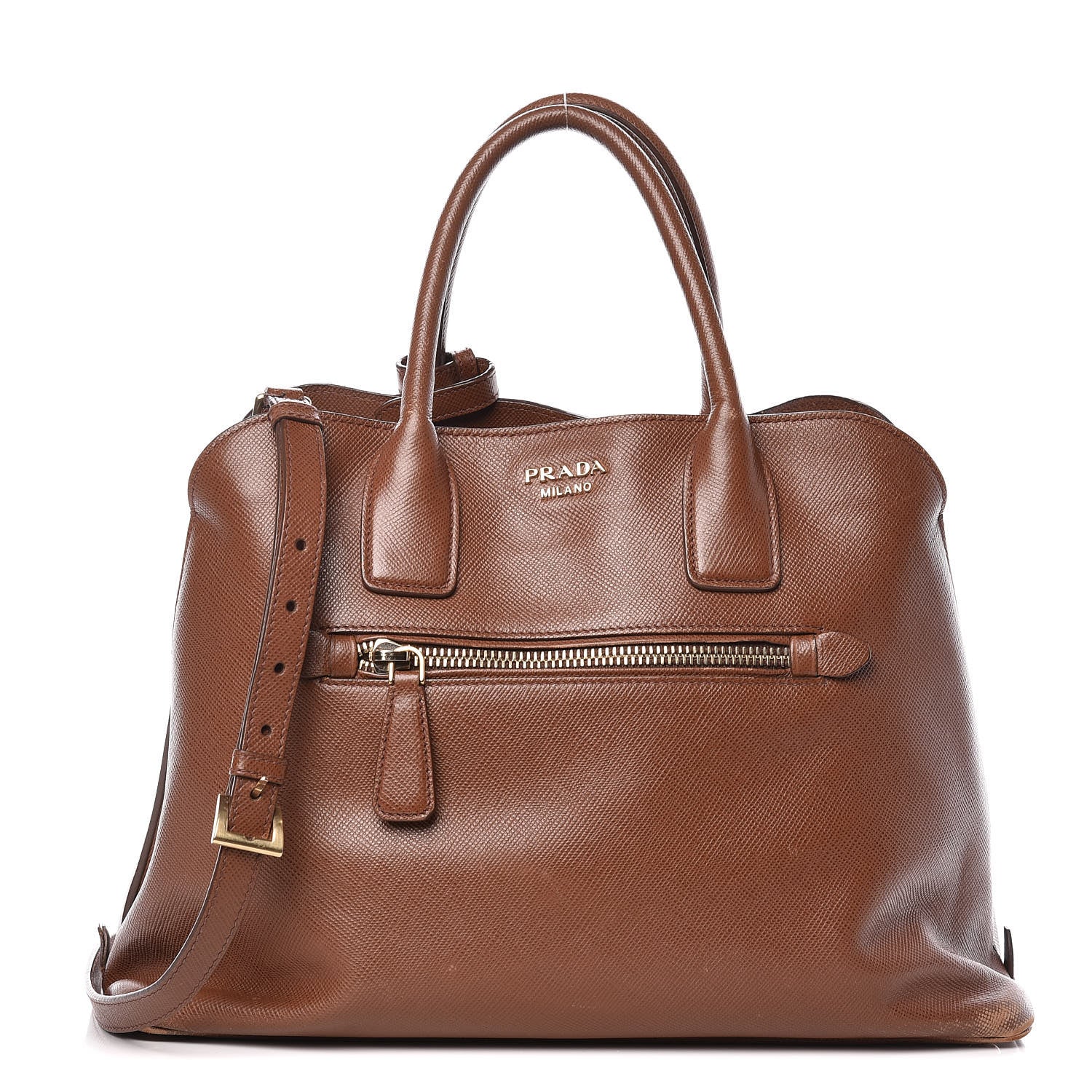Prada Saffiano Cuir Open Promenade Tote Palissandro 1 of 22