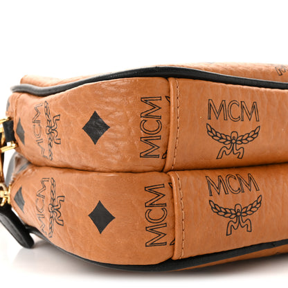 MCM Visetos Mini Camera Crossbody Bag Cognac 9 of 10