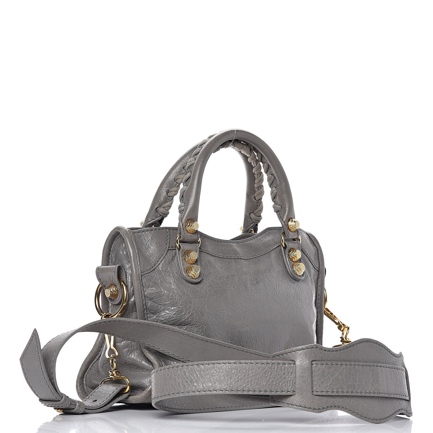 Balenciaga Agneau Giant 12 Gold Hardware Mini City Gris Pyrite 3 of 11