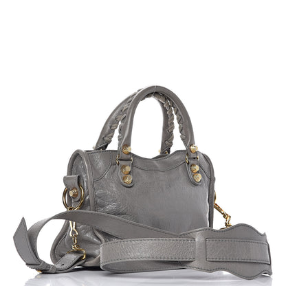 Balenciaga Agneau Giant 12 Gold Hardware Mini City Gris Pyrite 3 of 11