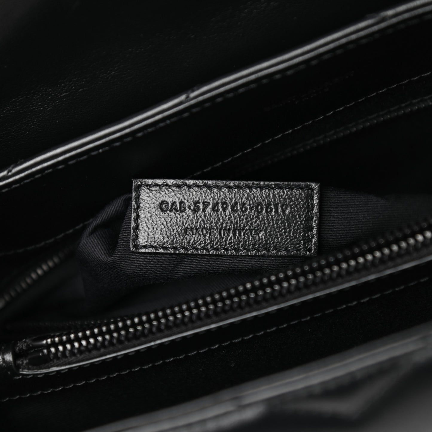 Calfskin Y Quilted Monogram Medium Loulou Chain Satchel Black