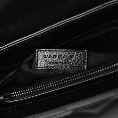 Saint Laurent Calfskin Y Quilted Monogram Medium Loulou Chain Satchel Black 7 of 9