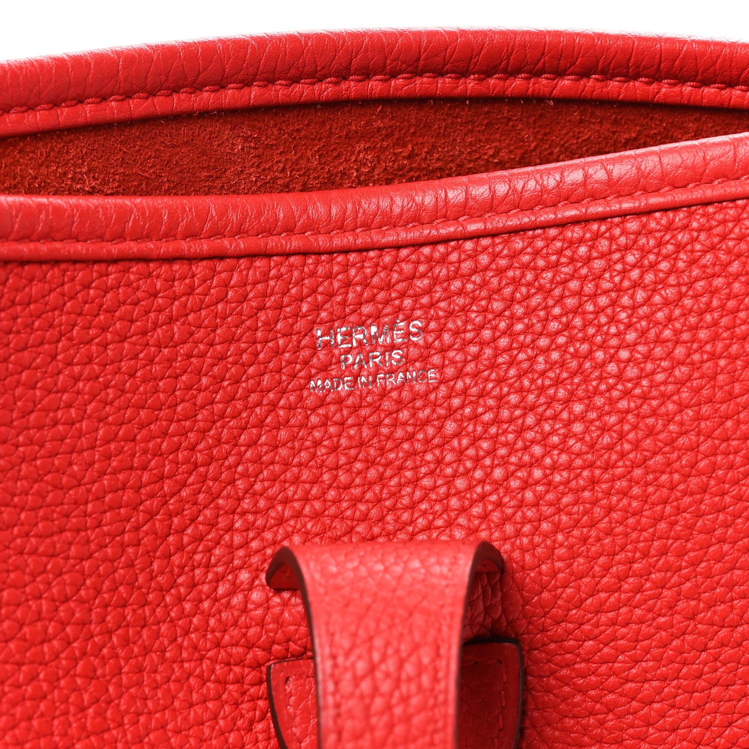 Hermes Taurillon Clemence EVELYNE III PM Rouge de Coeur 7 of 10