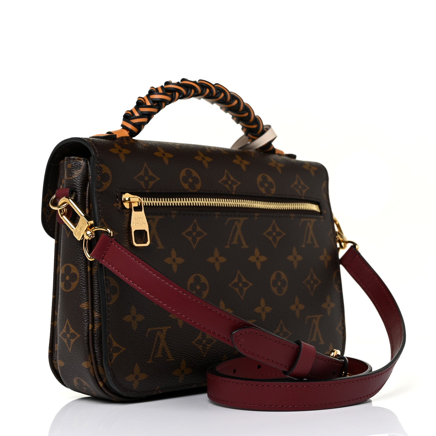Louis Vuitton Monogram Braided Pochette Metis Safran 3 of 9