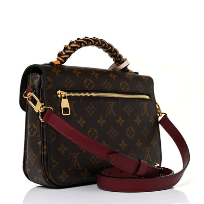 Louis Vuitton Monogram Braided Pochette Metis Safran 3 of 9