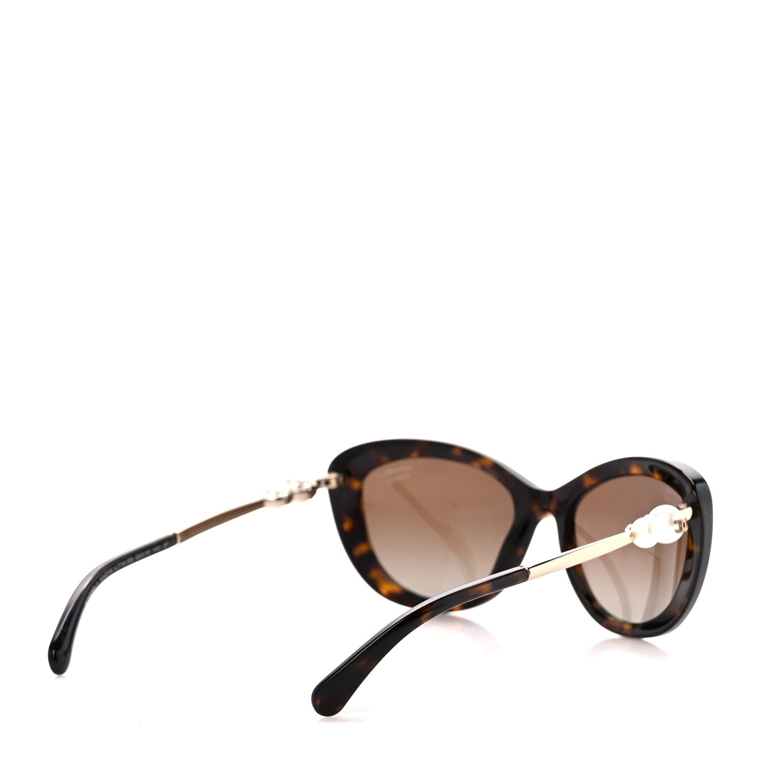 Chanel Acetate Pearl Polarized Cat Eye Sunglasses 5340-H Tortoise 4 of 8
