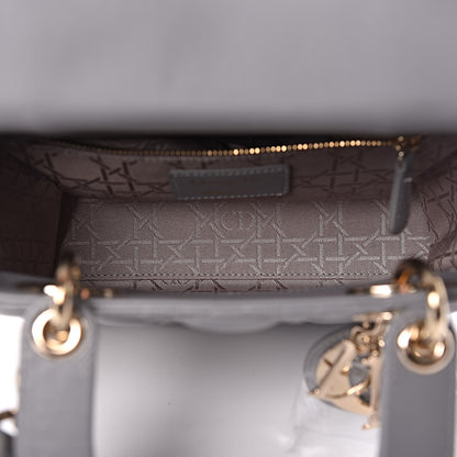 Christian Dior Lambskin Cannage Small Lucky Badges My Lady Dior Grey 7 of 10