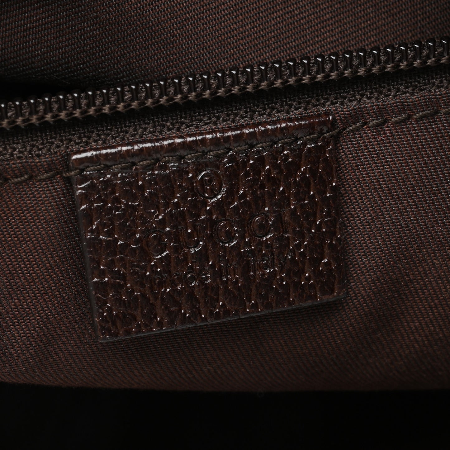 Monogram Web Medium Half Moon Hobo Dark Brown