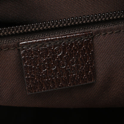 Gucci Monogram Web Medium Half Moon Hobo Dark Brown 6 of 10