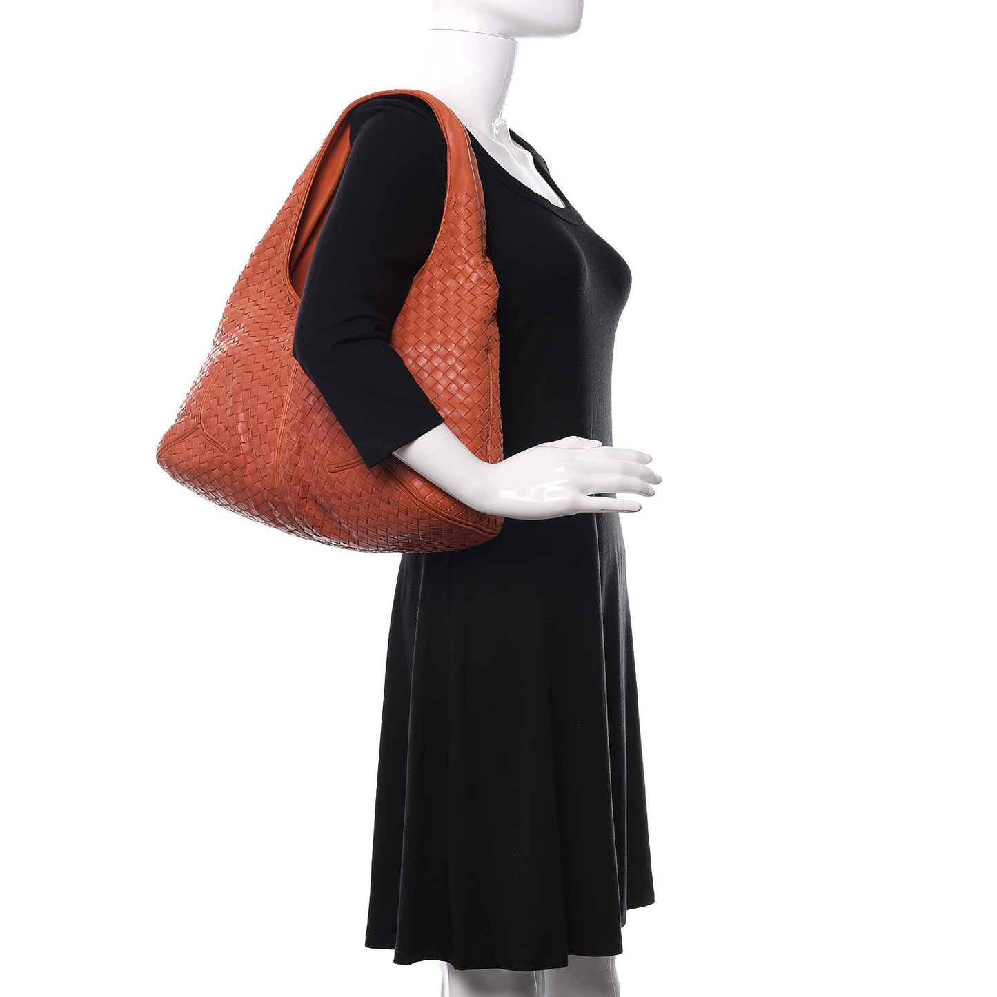 Nappa Intrecciato Ball Hobo Orange