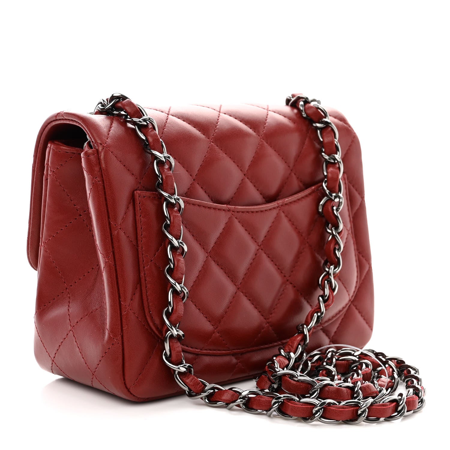 Chanel Lambskin Quilted Mini Square Flap Bordeaux 3 of 11