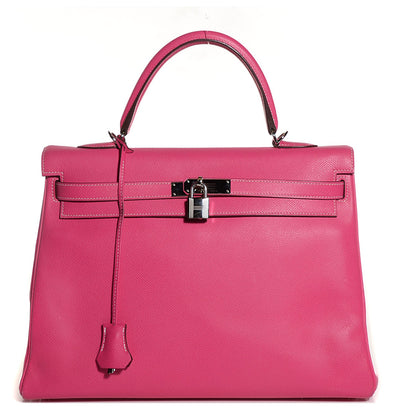 Hermes Epsom Candy Kelly Retourne 35 Rose Tyrien Rubis 1 of 26