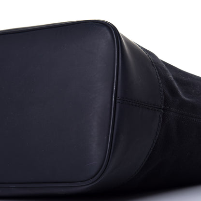 Balenciaga Rubber Calfskin Canvas Navy Tote Black 8 of 9