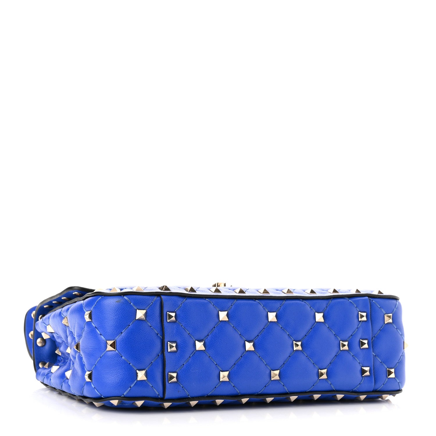 Valentino Garavani Nappa Small Rockstud Spike Shoulder Bag Acid Blue 4 of 9
