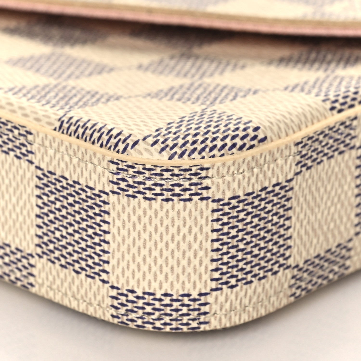 Louis Vuitton Damier Azur Pochette Felicie Chain Wallet Rose Ballerine 10 of 11