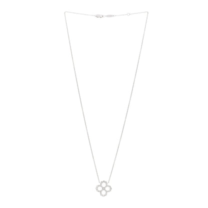 Harry Winston Platinum Diamond Loop Open Motif Pendant Necklace 3 of 5