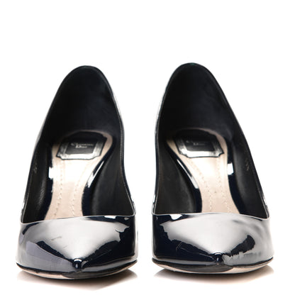 Christian Dior Patent Dioressence Pointed Toe 70mm Pumps 39.5 Marine 5 of 15