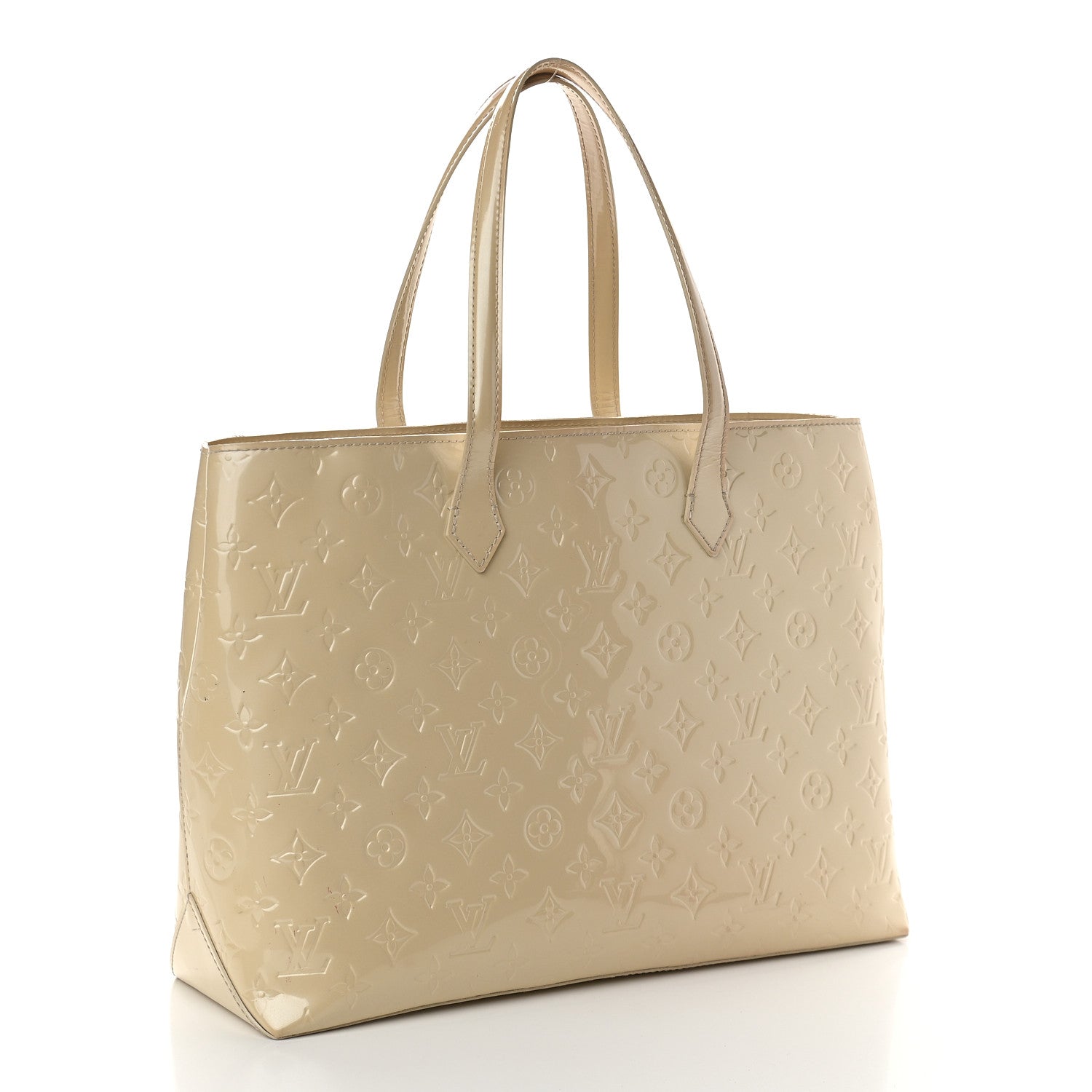 Louis Vuitton Vernis Wilshire MM Blanc Corail 3 of 12
