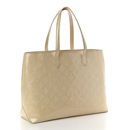 Louis Vuitton Vernis Wilshire MM Blanc Corail 3 of 12