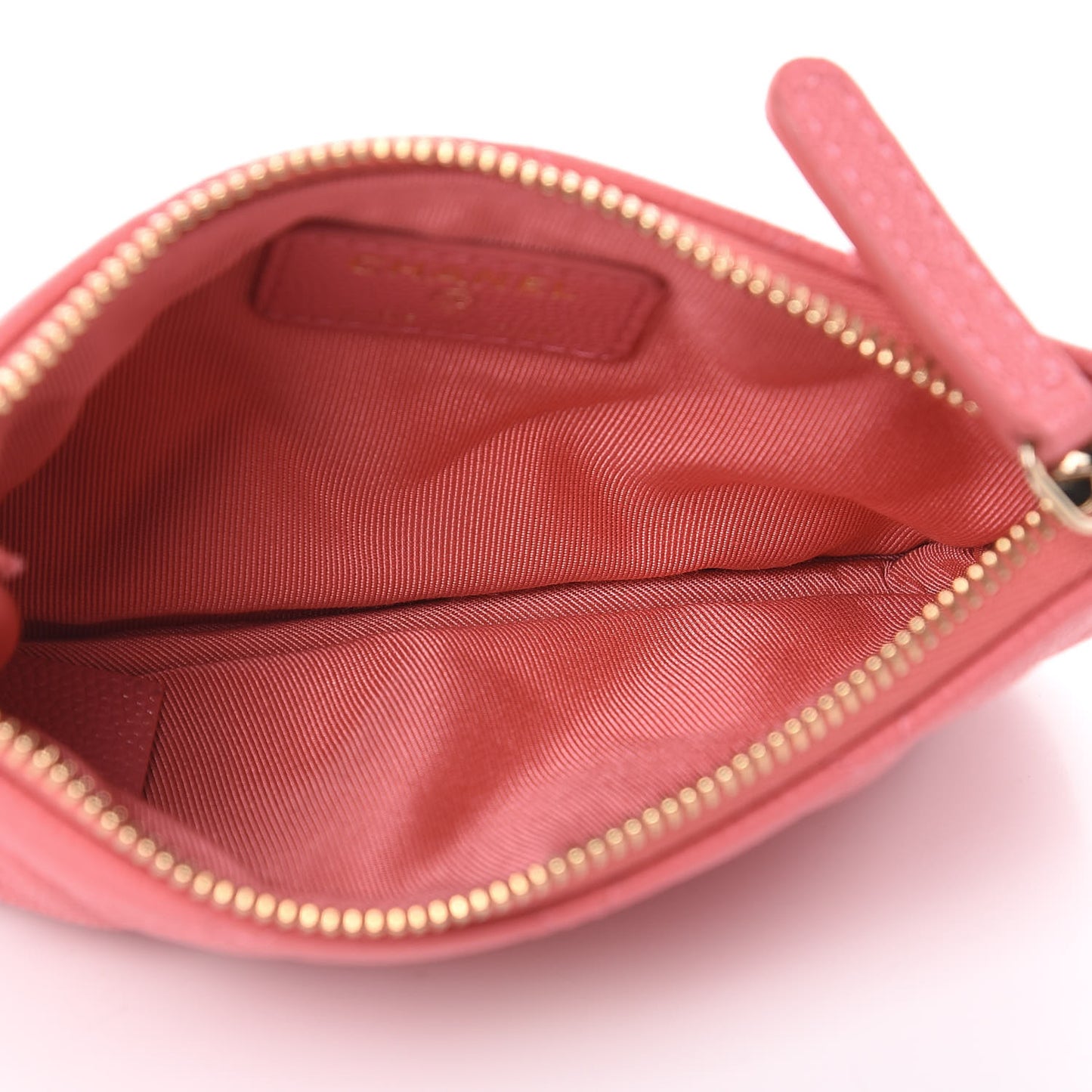 Caviar Quilted Small Cosmetic Case Pink