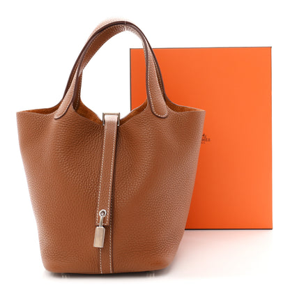 Hermes Taurillon Clemence Picotin Lock 18 PM Gold 11 of 11
