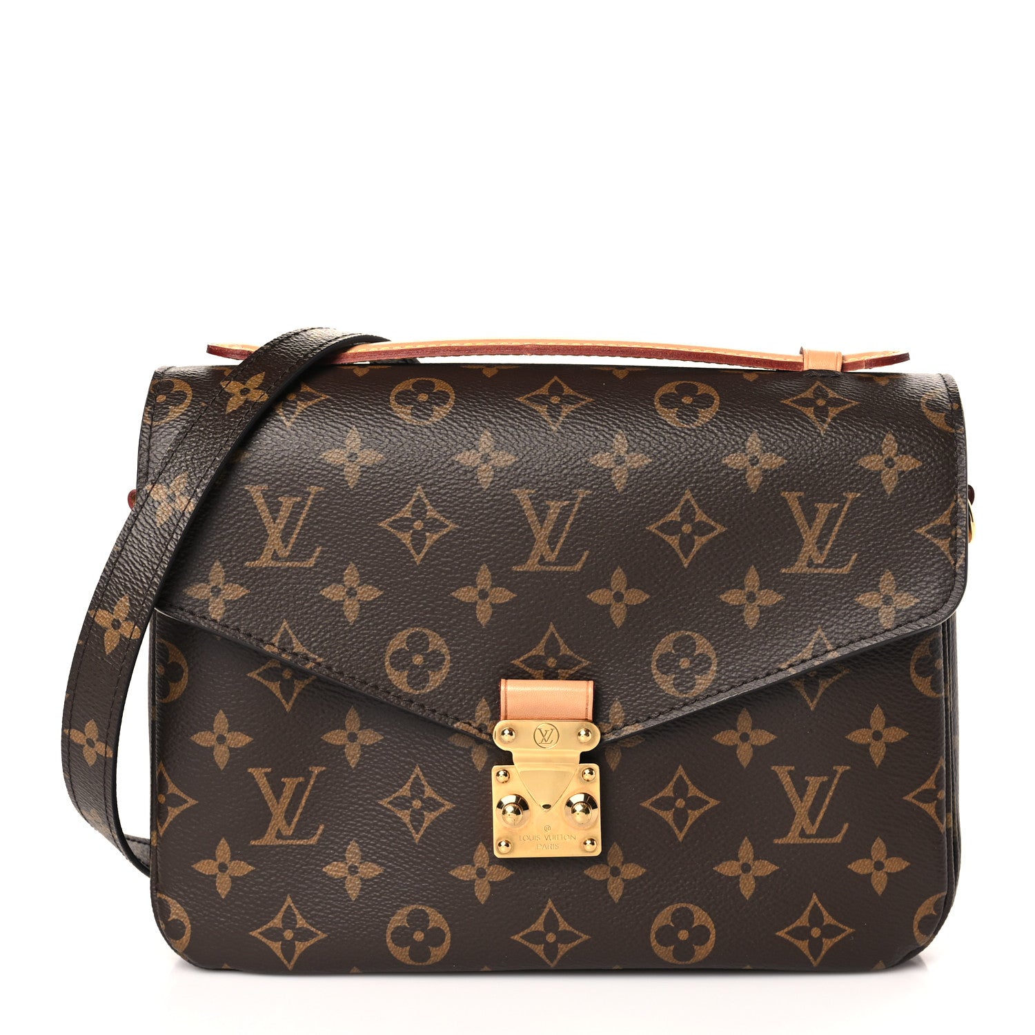 front view image of LOUIS VUITTON Monogram Pochette Metis by FASHIONPHILE