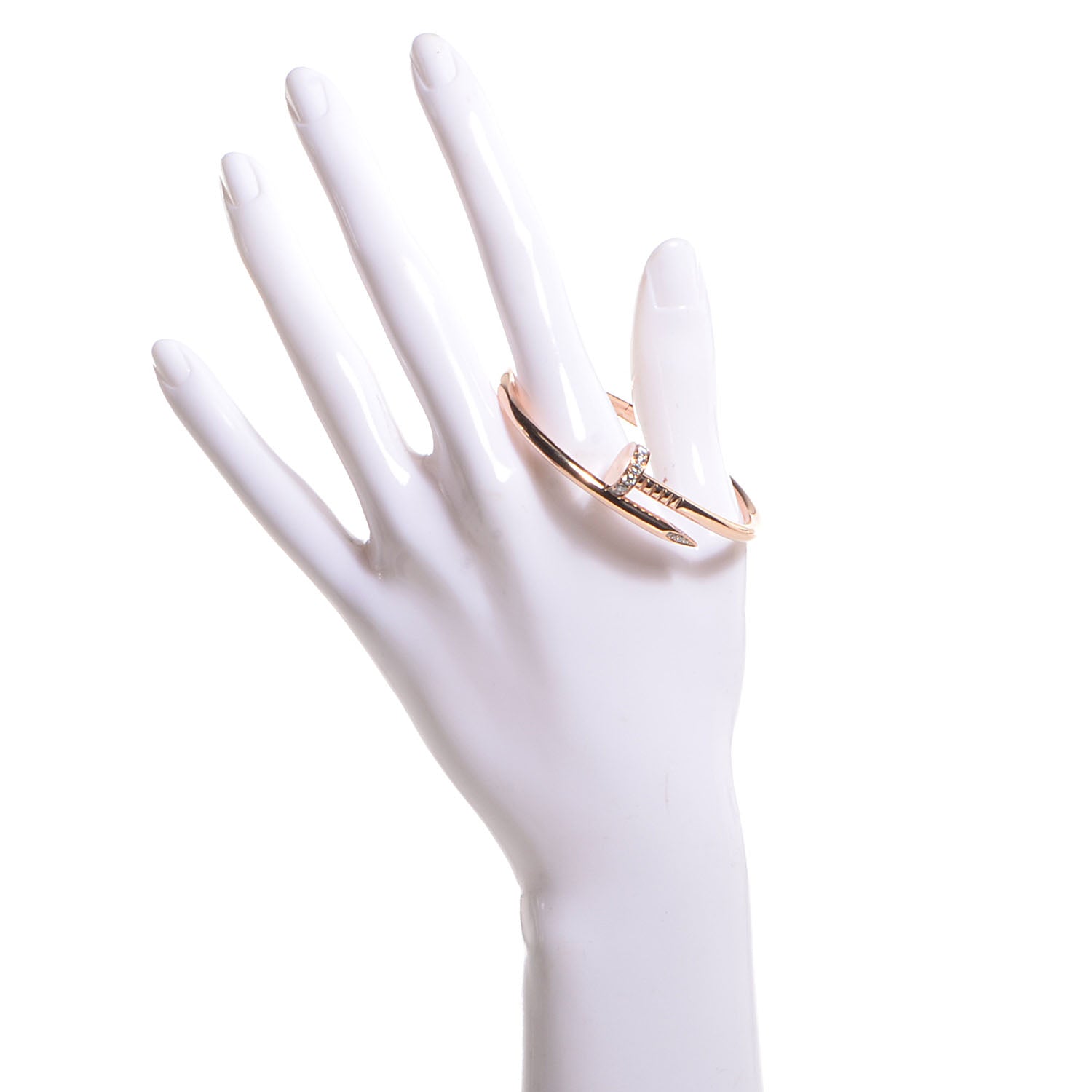 Cartier 18K Pink Gold Diamond Juste Un Clou Bracelet 17 2 of 5