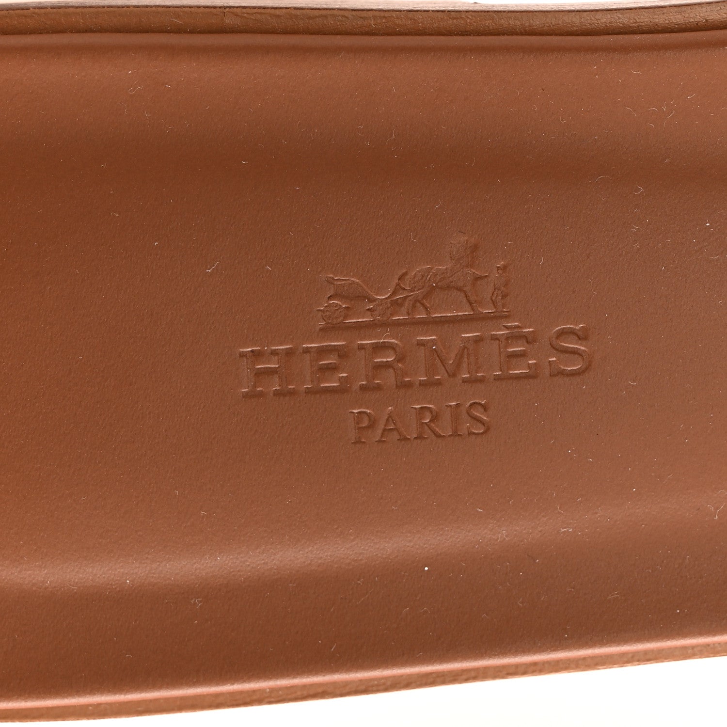 Hermes Box Calfskin Oran Sandals 39.5 Gold 7 of 10