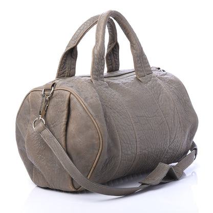 Alexander Wang Pebbled Lambskin Rocco Taupe Gold Hardware 3 of 13