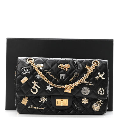 Chanel Aged Calfskin Lucky Charms 2.55 Reissue 225 Flap Black 11 of 11