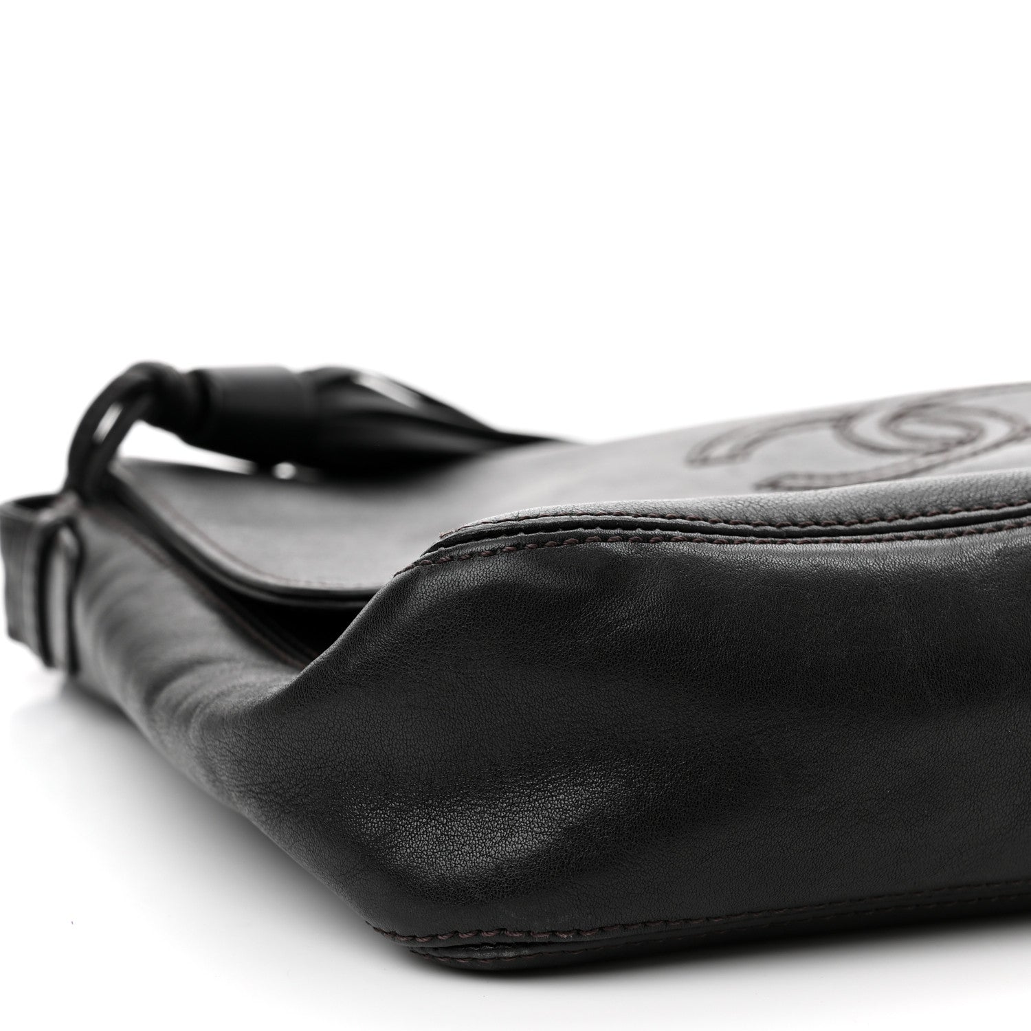 Chanel Lambskin CC Tassel Shoulder Flap Bag Black 7 of 8
